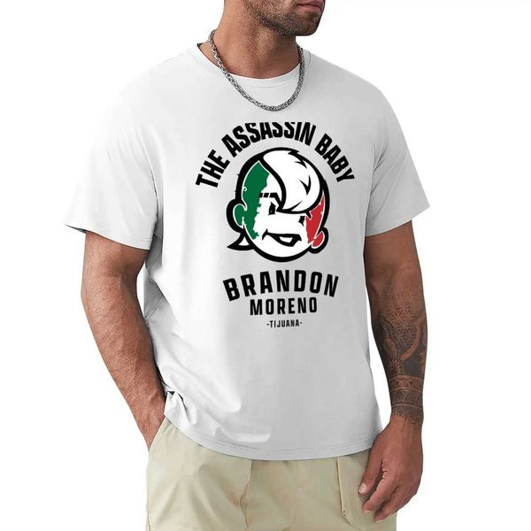 Camisetas masculinas Brandon Moreno Assassin Baby T-shirt Retro T-shirt Black Camise