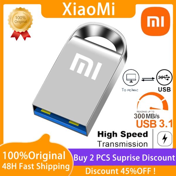 Dirige novo original 2023 Xiaomi HighSpeed ​​Metal U disco portátil SSD USB 3.0 Pen acionamento 1 TB 2TB para laptop PC 512 GB de grande capacidade