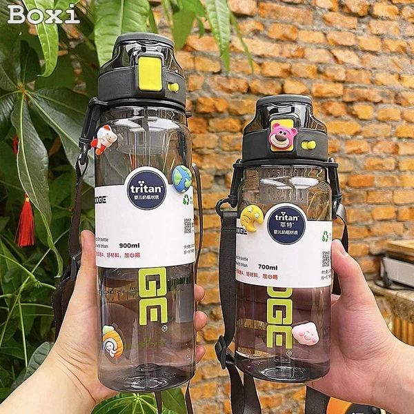 Bottiglie d'acqua bottiglia tritan di grande capacità uomo sport palestra fitness con filtro tè bpa gratis perdite da viaggio a prova di perdite in plastica