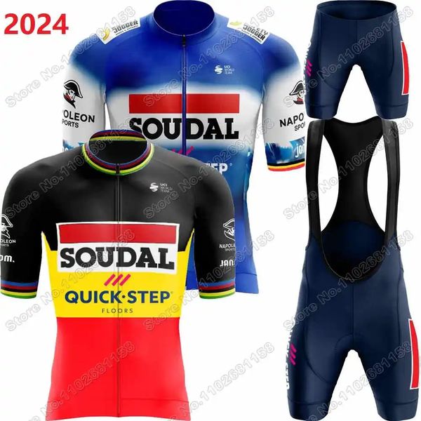 Jersey de ciclismo de etapa rápida da Bélgica Conjunto de Campeão Mundial Remco Hetepoel Roupas Bike Caminhão de camisa de camisa 240506