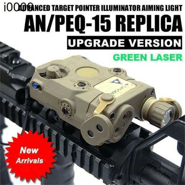 Original AN/PEQ-15 Tactical Green Laser mit weißer LED-Taschenlampenlampe IR Illuminator zur Jagd auf Schwarz/Dunkeler Erde im Freien