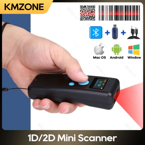 Scanner m8 mini scanner a barre bluetooth bluetooth code QR lettore 1d 2d pdf417 2.4g scanner wireless per consegna del supermercato Express