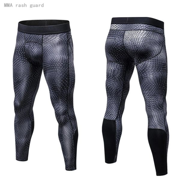 Tights Men's Running Leggings Gym Fitness Bottom Compressão Tizinhas suam Suria rápida seca