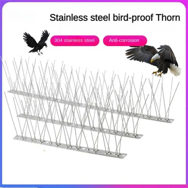 Trappola balcone picchi di piccione anti -picchetto e doghelly deterrente anti -uccello repellente in acciaio inossidabile kit per unghie anti -uccello