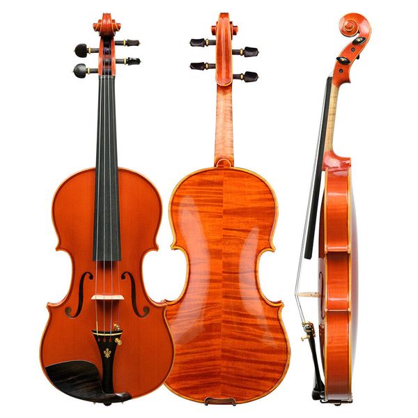 Violino standard V06A Mapero di abete rosso acustico a vernice rossa dorata