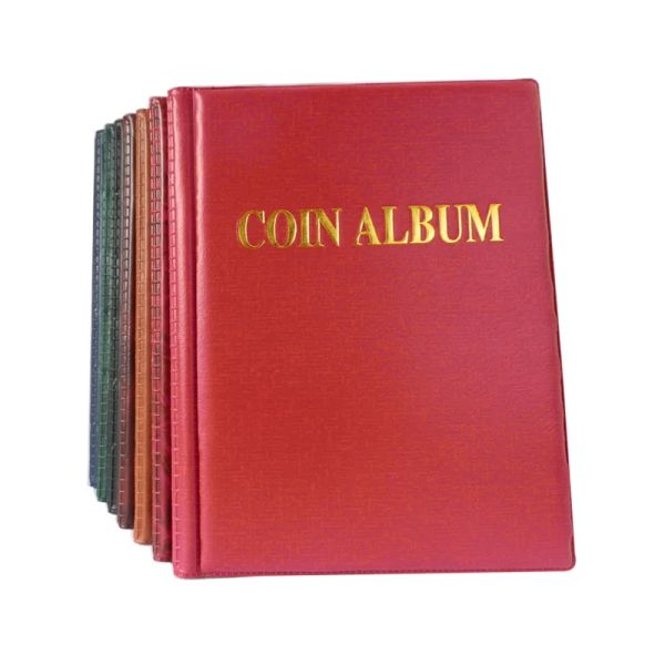 Alben Coin Album 250 Openings 10 Seiten Weltmünze Aktiensammlungsprosation Album OEM und Banknote Album