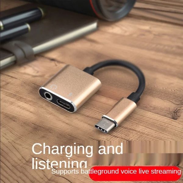 NEU 2 IN 1 FALL Ladungs-Headset Adapter Typ-C USB-C 3,5mm Digital Audio-Kabelkonverter für iPad Pro Google HTC Huawei