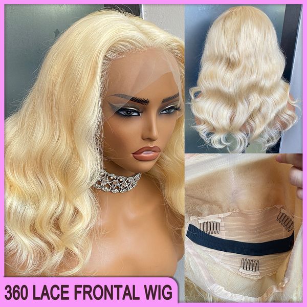 À venda, brasileiro brasileiro da malaio 613 Body Body Wave 360 Wig Frontal de renda transparente 280g 100% Virgin Remy Cabelo humano grosso