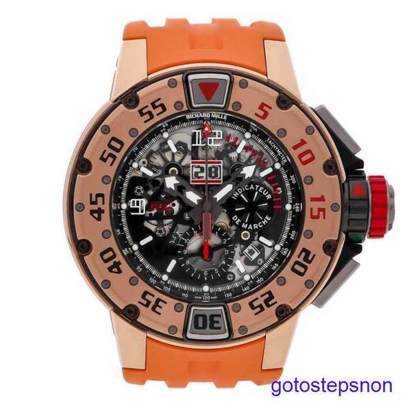 RM Racing Wrist Watch RM 032 Flyback Chronograph Diver Auto Gold Men's Watch RG