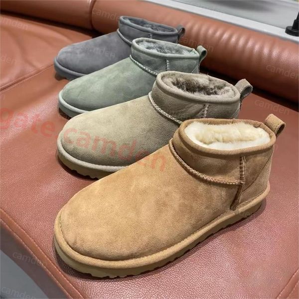 Klassische Ultra Mini Boot Platform Height Women Snow Boot Australische Winterdesignerin Tasman Tazz Fell Stiefel Slipper Knöchel Sherpa Pullover Größe 35-44