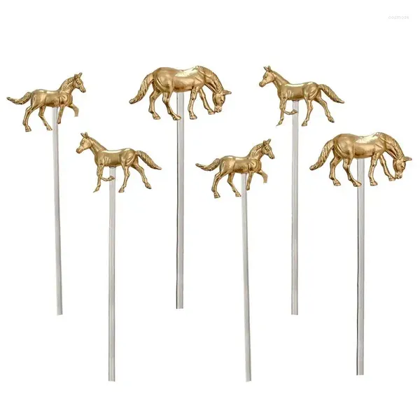 Forks 6 PCs wiederverwendbares Picks Animal Horse -Form -Cocktaildessert für Dinnerparty BBQ Fork Stick Pick Martini