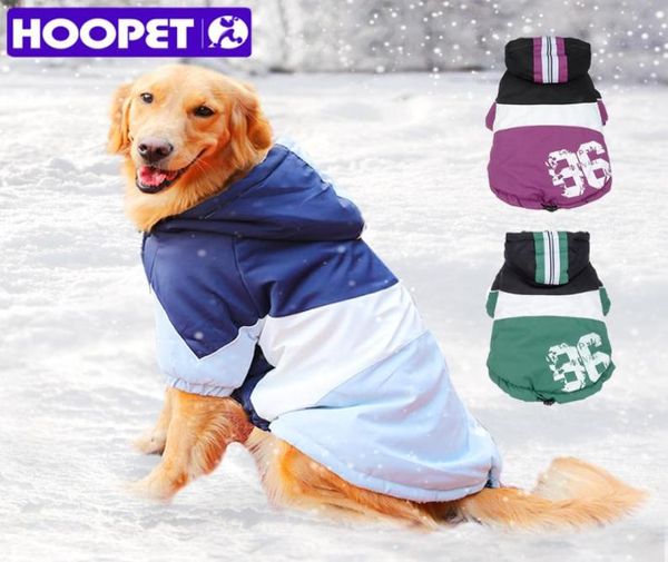 Roupas de cachorro de cachorro Big Dog de Hoopet grande pão de algodão quente com dois pés de roupa espessa capuz casaco de cachorro roupas de cachorro 2202177316722