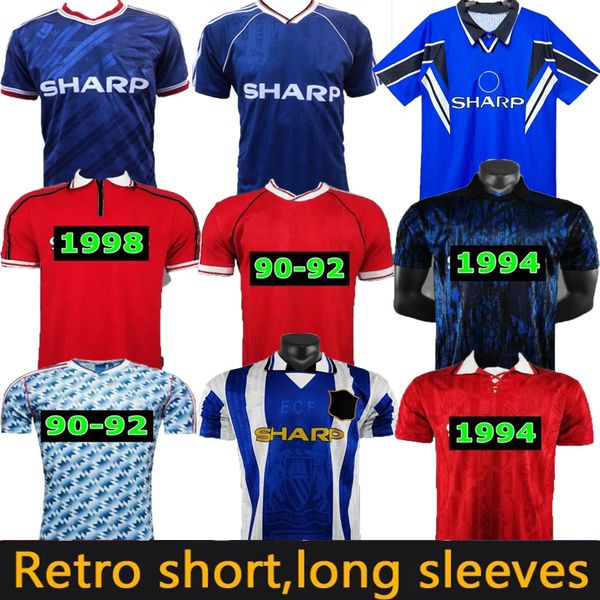 Retro futbol formaları Ronaldo Rooney Giggs Nani 1996 1997 1998 1988 1986 Evde Scholes Scholes Tevez Berbatov Vidik Vintage Klasik Futbol Shirs 83 84 85 86 88 90 91 92 93 94