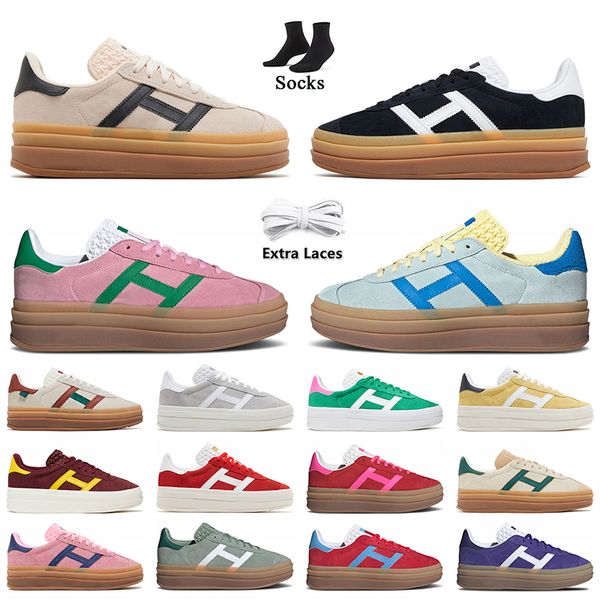 Designer Women Gazelle Bold Dress Shoes Gazelles Wonder Quartz Black Gum Almost Blue Yellow True Pink Green Platform Sneakers【code ：L】Trainers