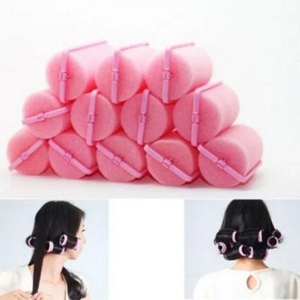 12 pcs weicher Schwamm Schaumkissen Haarkrollen Curlers Hair Salon Friseur DIY Curls Friseur Kit DIY Home Frisur Tools