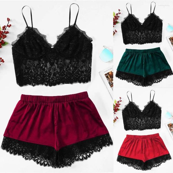 Abbigliamento da donna in lingerie sexy per donne taglie forti cattivi in ​​pizzo set di biancheria per indumenti da notte in pizzo