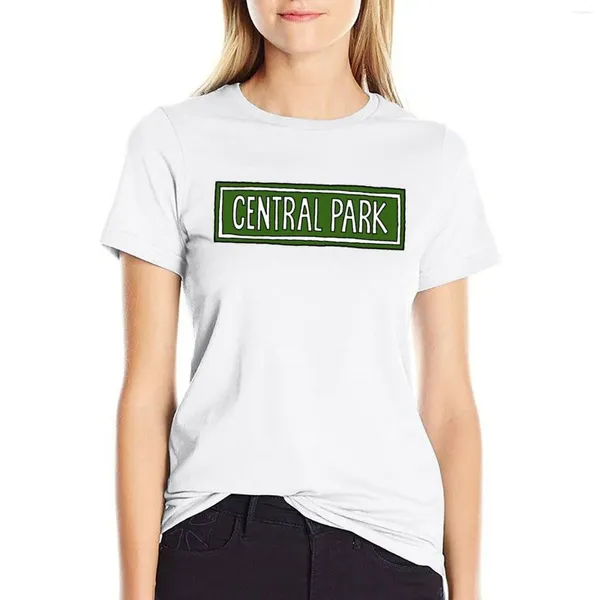 Женская футболка для женщин в центральном парке корейская мода летние топ-футболки для женщин