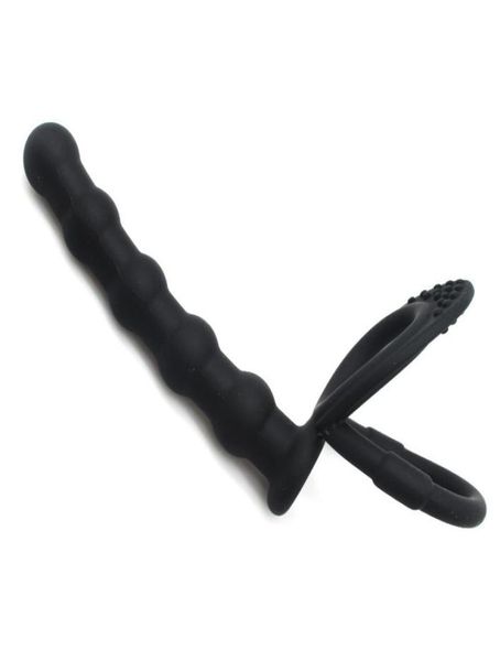 Yutong Double Penetration Vibratoren Penis Strapon Dildo Vibrator Natur Spielzeug für Frauen Mann Gurt an Anal Beads Stecker Erwachsener Massager1699073