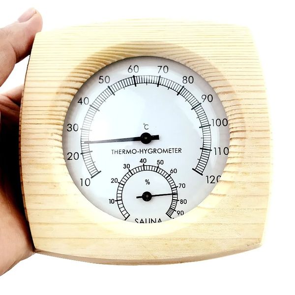 Sauna -Thermometer tragbarer Größe Holz Sauna Raum Thermometer Hygrometer Temperaturmesswerkzeuge Zubehör