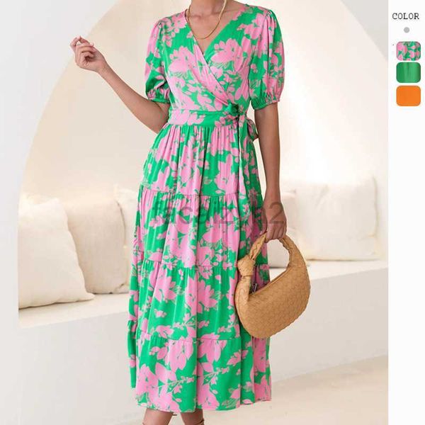 Дизайнерское платье Summer New Green Elegant Mashable Cross воротнич