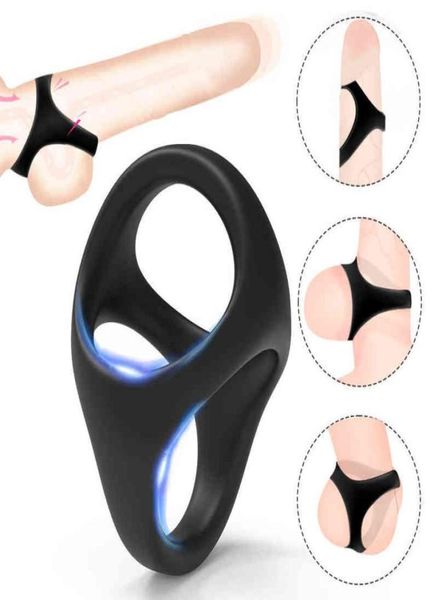 Nxy cockrings silicone pênis anel de aumento de brinquedos sexuais para homens ereção masculino scrotum retardado ejaculação galo elástico lojas 12046823098