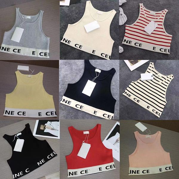 Женщины -дизайнерские женские топы короткие футболки спортивные жилеты Сексуальные хип -хоп без бретелек с твердой полосой печатаем широко крыше для плеча