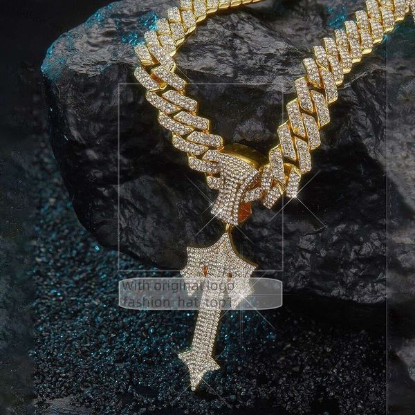 Colares pendentes trapstar London Hip Hop Cross Incluste Zircon Pop Rap Style Wearable Tennis Chain Cuba Drop Delive Jóias de entrega P DHRHE 3218