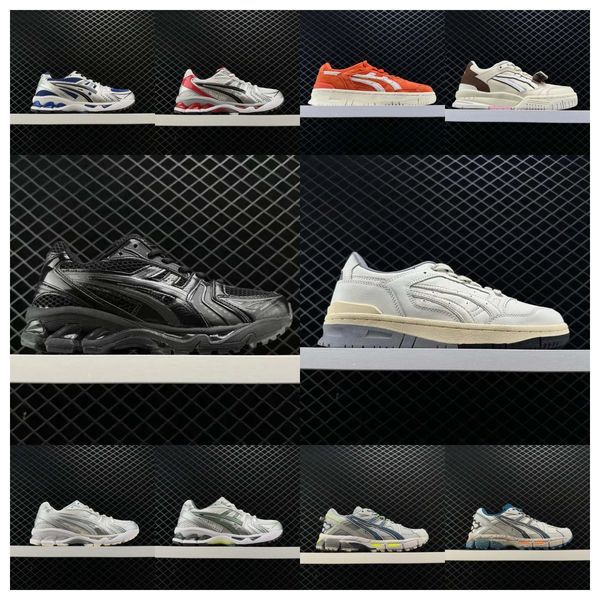 Designer de luxo Menino Men Gel Tigres Running Running Sapatos de corrida Low NYC Treinadores de corrida de couro White Clay Canyon Black Metallic Plum Outdoor Sports Sports