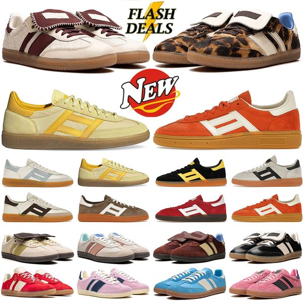 2024 Wales Bonner Leopard Shoes Prind Shoes Handball Séziais Sapatos Mens Treinamento alemão Sports versáteis e tênis de tênis de tênis casuais Treinadores