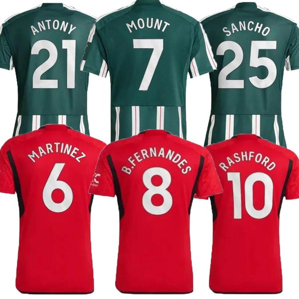 23 24 25 Jersey de futebol Bruno Fernandes Rashford Mount Football Shirts Hom