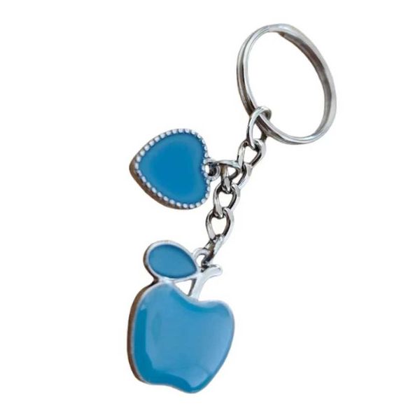 Schlüsselanhänger Lanyards Keychain Metall plattiert weiß k blau grün glühen schöne hängende Verpackungskette Autoschlüsselhängekette Geschenk