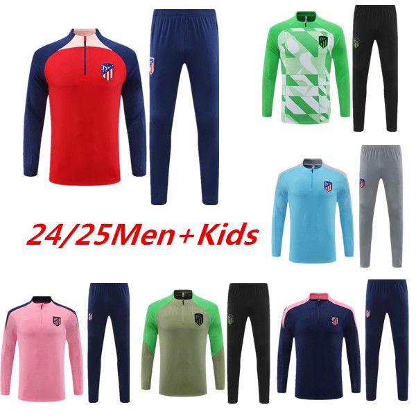 24 25 Jerseys de futebol do atletico Madrids Morata Griezmann Joao Felix 2024 Homens Crianças Atlético Mangas curtas Treinamento de camisetas Camisetas