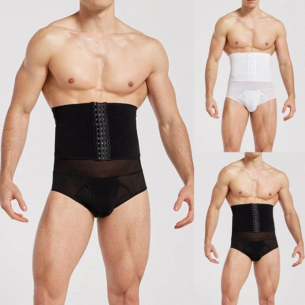 Underpants Herrenbauchkompressionshosen hohe Taille Plastik Bein Bein HIP Hifter Slips Männer sexy Unterwäsche