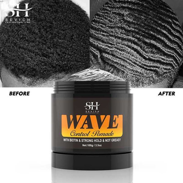 Pomades Ceres 360 ondulato Frizz Control Gel Wave Pomode Styling Cera anti -perdita argilla per africana Black Mens Street Q240506