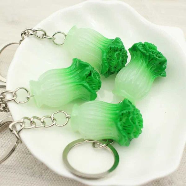 Anahtarlıklar Landards simülasyon sebzeleri yeşil lahana Çin lahanası anahtarlık kadın erkek erkekler anahtar zil hediyeleri aksesuarlar ayakkabı anahtar zinciri