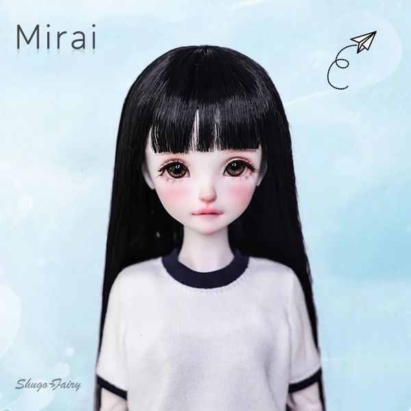 Shuga Fairy Mirai 1/5 bambola BJD Ruoguan Body Black Black Hair Swimmer Girl Caratteristiche del viso di Resin Joint 240506