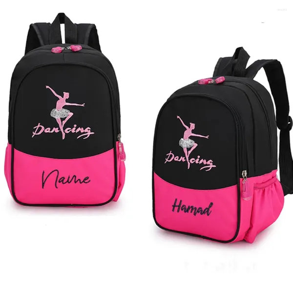 Рюкзак персонализированная вышивка для девочек танцевальная сумка мода дизайн индивидуальная детская сада с названием подарок