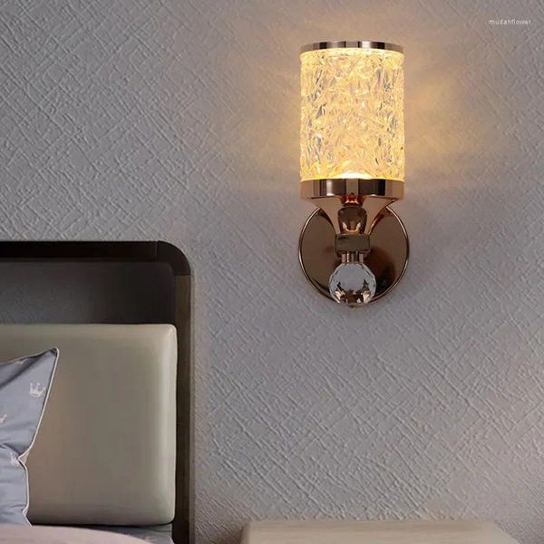 Wandlampe moderne Gold Luxus minimalistisches LED -Licht für Wohnzimmer Schlafzimmer Nachtter Hintergrund Korridor Gang Innenleuchten