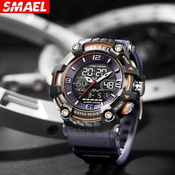Smael Fashion Sports Quartz Watch Mens Digital Dual Dishle Calendar Calendar Водонепроницаемые Fangsheng Clock