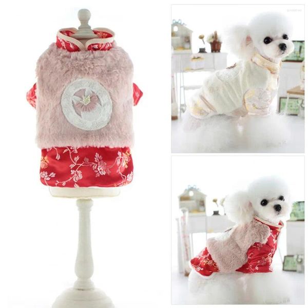 Abbigliamento per cani Coat inverno Fine Workmanship abiti per animali domestici squisiti costumi di costume felice anno felice