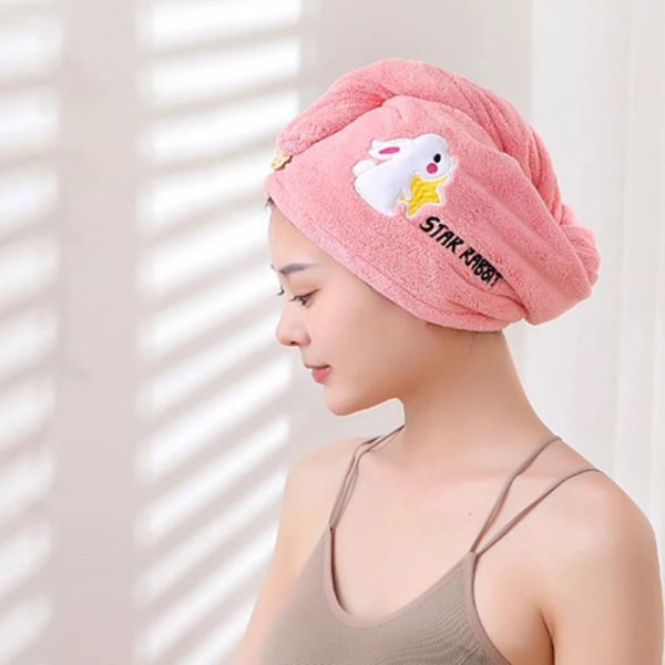 Handtücher Haarhandtuch Frauen Magie Mikrofaser Dusche Badezimmer Bades Hut Massives Handtuch Schnelldrin Weich Absorption Turban Haarkopf Trocknungskappe