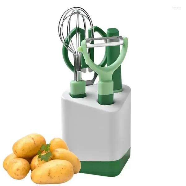 Conjuntos de talheres gadgets de cozinha conjunto multifuncional cortador de frutas de frutas de aço inoxidável tesoura de tesoura de ovo resistente ao calor