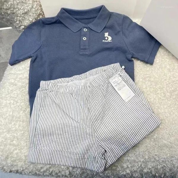 Roupas Conjuntos de pré-venda (navio de abril) 2024 BP Summer Boys Fashion Kids Soft para menino Pant e Top a