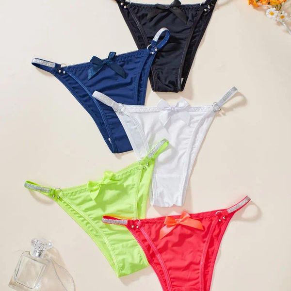 Kadınlar Külot Kadın Seksi iç çamaşırı güzel düz renkli zincir yay ince şerit günaha iç çamaşırı telleri