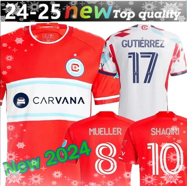 24 25 Chicago White Fire Soccer Maglie di calcio di distanza Shaqiri 10 J.Torres 7 Mueller 8 Gutierrez 40 24 25 Camicie da calcio Top 2025 Fan Man Fan Fans Versione88