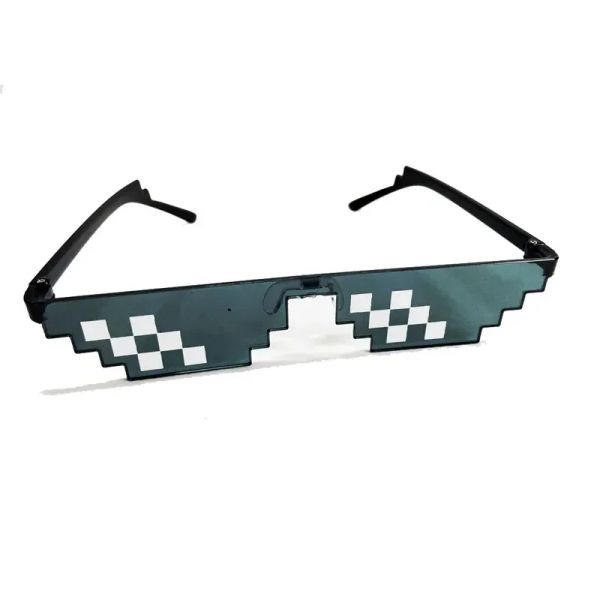 Häuser Thug Life Mosaic Brille Sonnenbrille für Katzenhund 8 Bit Coding Pixel Trendy coole Superparty Lustige Vintage Shades Eyewear 2024