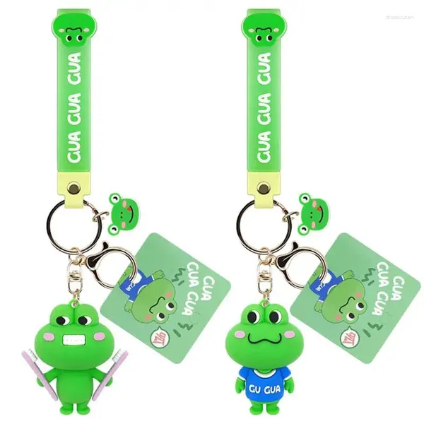 Figuras decorativas Chave de Anime Frog Chave de desenho animado Figura Doll Doll Bacha macia Chaves pendentes Acessórios de chaves do carro chian para homens mulheres mulheres