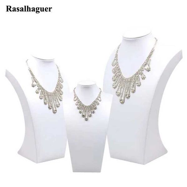 Mücevherat Stand PU Beyaz Manken Raflı Kolye Asma Zinciri Takı Ekran Rafı Dekoratif Q240506