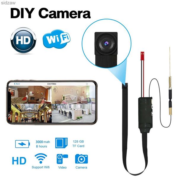 Mini câmeras 1080p wifi módulo de câmera ip mini esportes p2p câmeras de vídeo de vídeo caseira de segurança de segurança de segurança de câmera remota de controle remoto de câmera diy wx