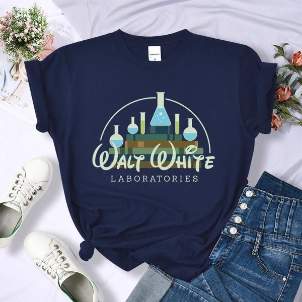 Camisetas femininas Walter White Laborator